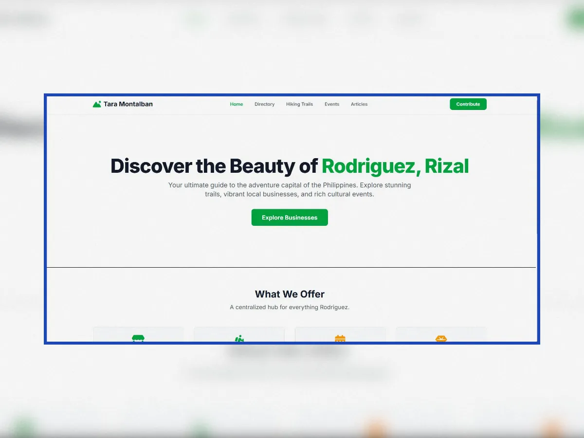 Case Study: Tara, Montalban! - A Local Tourism and Community Hub